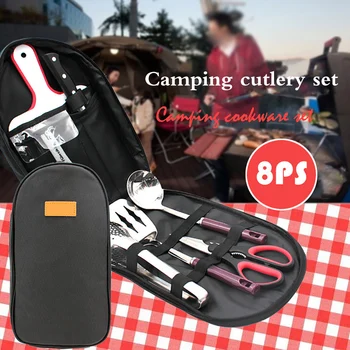 7pcs Backpacking Camping Cookware Kitchen Utensil with Water Resistant Case Cutting Board BBQ Organizer Travel Mess Kit
7pcs Backpacking Camping Cookware Kitchen Utensil with Water Resistant Case Cutting Board BBQ Organizer Travel Mess Kit