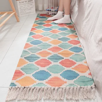 Cotton and Linen Tassel Woven Carpet Floor Mat Door Bedroom Tapestry Decorative Blanket Tea Living Room Carpet Area Rug Q20
Cotton and Linen Tassel Woven Carpet Floor Mat Door Bedroom Tapestry Decorative Blanket Tea Living Room Carpet Area Rug Q20