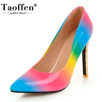 TAOFFEN Candy Clor Women Pumps Fashion Party Sheos Women Pointed Toe Thin High Heels Slip On Wedding Footwear Size 34-47
TAOFFEN Candy Clor Women Pumps Fashion Party Sheos Women Pointed Toe Thin High Heels Slip On Wedding Footwear Size 34-47