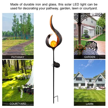 Solar Garden Lawn Light Waterproof LED Flame Light IP55 Retro Iron Art Outdoor Landscape Decorative Lighting Sun Moon Corner 
Solar Garden Lawn Light Waterproof LED Flame Light IP55 Retro Iron Art Outdoor Landscape Decorative Lighting Sun Moon Corner