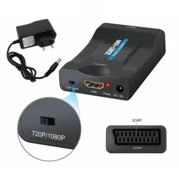 1080P SCART To HDMI Video Audio Upscale Converter AV Signal Adapter HD Receiver With EU/US Power Plug For Smart Phone HD TV DVD
1080P SCART To HDMI Video Audio Upscale Converter AV Signal Adapter HD Receiver With EU/US Power Plug For Smart Phone HD TV DVD