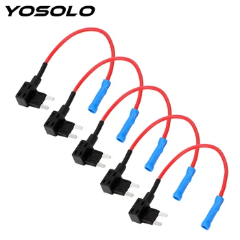 YOSOLO 5 Pcs/Set APM Tap Mini Blade Micro Add-a-Circuit Adapter 12V Car Fuse box Holder ATM Adapter Auto Motri Insurance
YOSOLO 5 Pcs/Set APM Tap Mini Blade Micro Add-a-Circuit Adapter 12V Car Fuse box Holder ATM Adapter Auto Motri Insurance