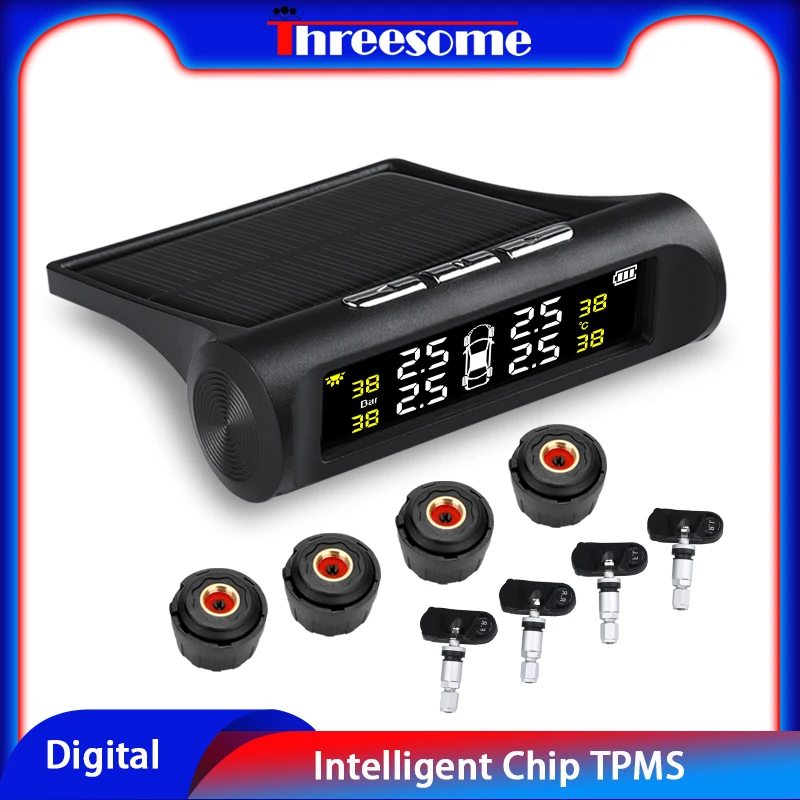 Threespme Digital Display Car TPMS Auto Tyre Pressure Tester HD Digital LCD Display Auto Alarm Tool Wireless 4 External Sensor
Threespme Digital Display Car TPMS Auto Tyre Pressure Tester HD Digital LCD Display Auto Alarm Tool Wireless 4 External Sensor