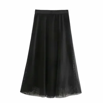 2020 summer women's new retro high waist versatile thin black mesh belt lined elastic waist midi long skirt
2020 summer women's new retro high waist versatile thin black mesh belt lined elastic waist midi long skirt
