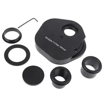 Eyepiece Filter Wheel Full Metal 1.25" Multiple 5 Position Fitting Color Filter Wheel for Astronomy Telescopes
Eyepiece Filter Wheel Full Metal 1.25" Multiple 5 Position Fitting Color Filter Wheel for Astronomy Telescopes