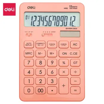 

DELI Calculator Plastic-12 digits 120 steps check battery & solar dual power big display EM015