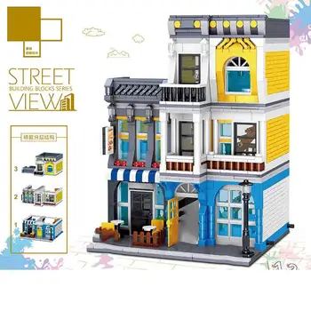 Lepining Street View Series The Summer Coffee Shop Set with 10182 Building Blocks Assembly ChildrenToys Gift
Lepining Street View Series The Summer Coffee Shop Set with 10182 Building Blocks Assembly ChildrenToys Gift