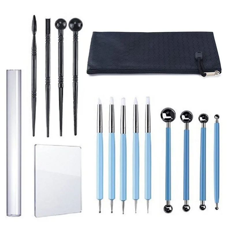 16pcs Set clay tools Creative DIY Graffiti Garage Kit dotting stylus ball Engraving polymer clay tools clay roller art supplies
16pcs Set clay tools Creative DIY Graffiti Garage Kit dotting stylus ball Engraving polymer clay tools clay roller art supplies