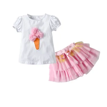 DFXD Toddler Clothes New Summer Children Clothes Set Short Sleeve Ice Cream T-shirt+Pink Lace Tutu Skirt 1-5T New Cotton Costume
DFXD Toddler Clothes New Summer Children Clothes Set Short Sleeve Ice Cream T-shirt+Pink Lace Tutu Skirt 1-5T New Cotton Costume