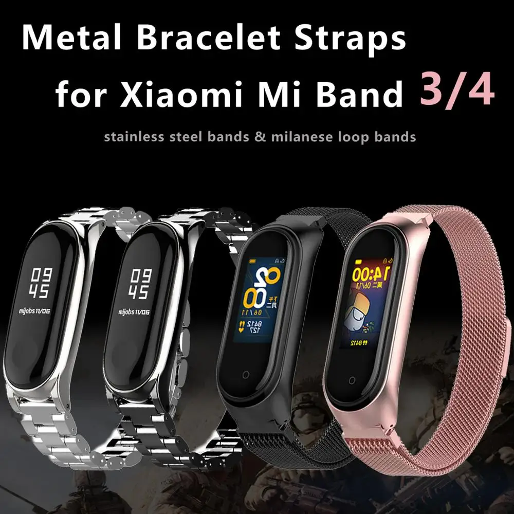 Milanese Loop Wrist-strap for Xiaomi MiBand 3/4 Bracelet Stainless Steel Bands for Smart Watch Miband 4 mi band 3
Milanese Loop Wrist-strap for Xiaomi MiBand 3/4 Bracelet Stainless Steel Bands for Smart Watch Miband 4 mi band 3