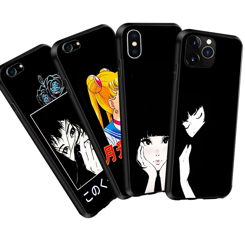 Чехол с аниме для девочек-подростков iPhone 11 Pro Max XR XS SE 5 6 6S 7 8 Plus чехол телефона из