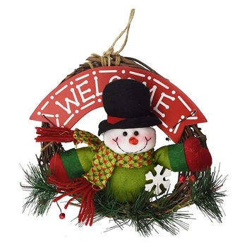 Christmas Wreath for Front Door - 23cm Door Wreaths Christmas Home Door Hanger Wall Car Decoration (Snowman) 
Christmas Wreath for Front Door - 23cm Door Wreaths Christmas Home Door Hanger Wall Car Decoration (Snowman)