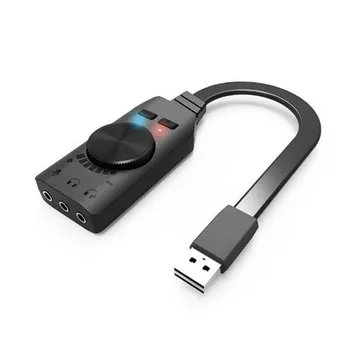External USB Sound Card GS3 Virtual 7.1 Channel External USB Converter Adapter Black Stereo Audio 3.5mm Headset For PC Notebook
External USB Sound Card GS3 Virtual 7.1 Channel External USB Converter Adapter Black Stereo Audio 3.5mm Headset For PC Notebook