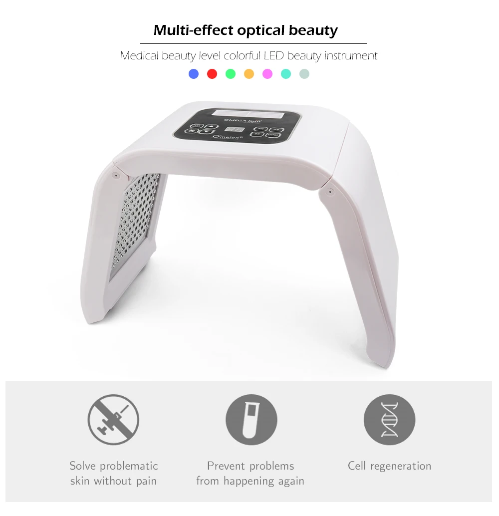 professional 7 colors pdt led mask facial light therapy skin
