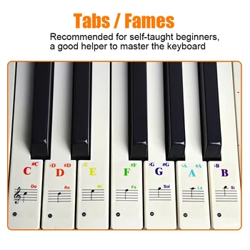Piano Stickers for Keys Colorful Transparent Piano Keyboard Stickers Full Set Sticker Reusable FK88
Piano Stickers for Keys Colorful Transparent Piano Keyboard Stickers Full Set Sticker Reusable FK88