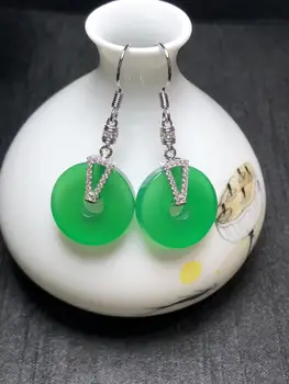 925 Pure Silver Long Anti-Allergy Red and Green Agate Earrings Women
925 Pure Silver Long Anti-Allergy Red and Green Agate Earrings Women