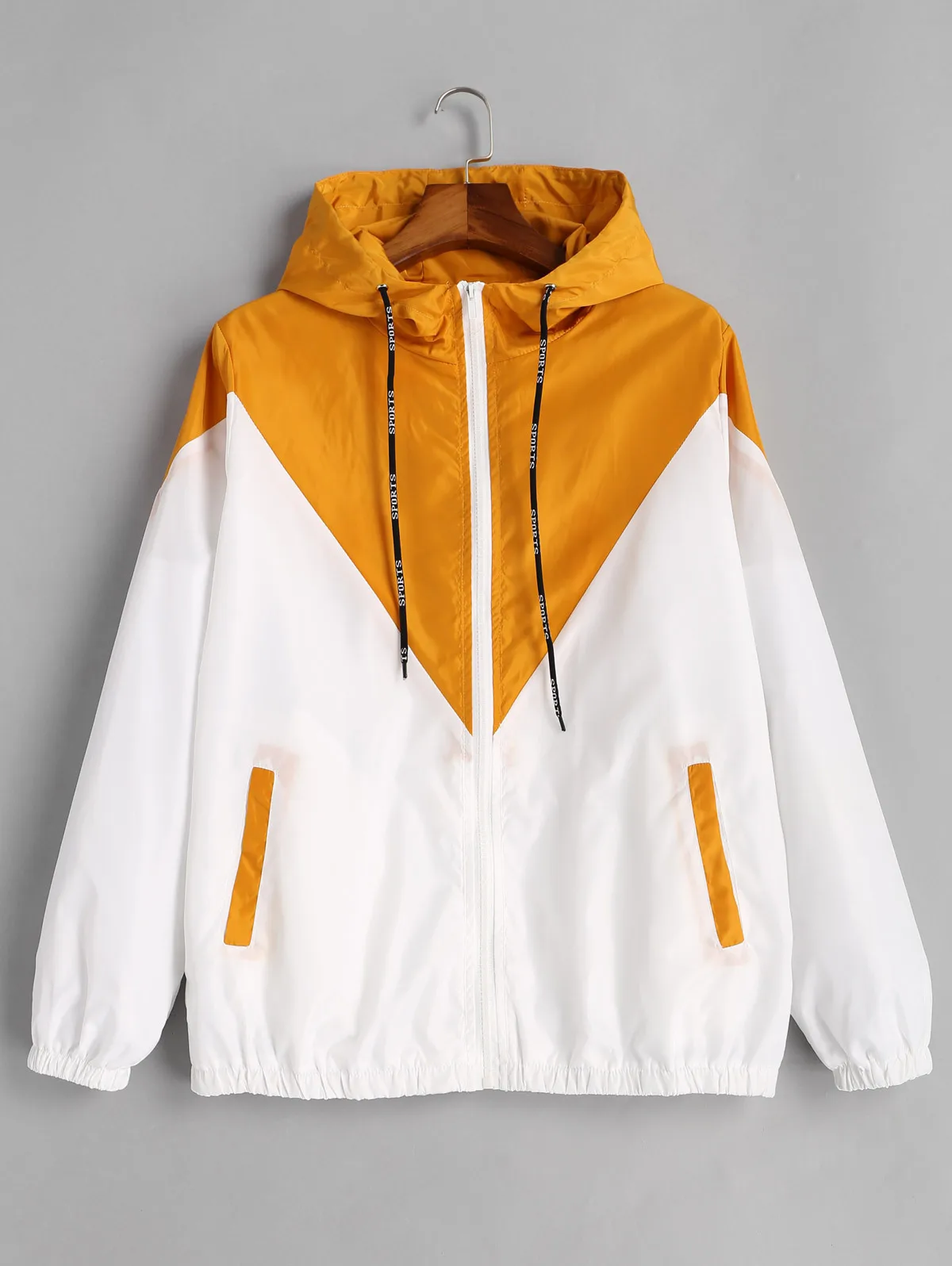 2018 Autumn And Winter New Style Europe And America Hooded Joint Long Sleeve Casual Contrast Color Coat Sports Coat Women's 
2018 Autumn And Winter New Style Europe And America Hooded Joint Long Sleeve Casual Contrast Color Coat Sports Coat Women's