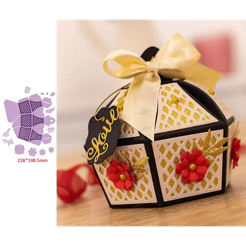 foldable flowery gift box metal cutting dies foldable banquet