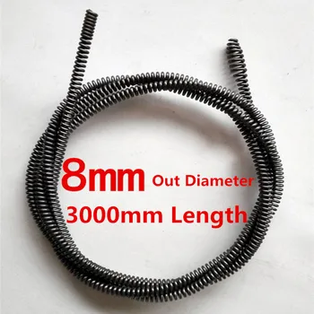 Cheap Long Kitchen Toilet Sewer Pipe Dredger Cleaning Tool Extension Coil Spring Cleaner Compression Spring ,8mm* 3000mm Length