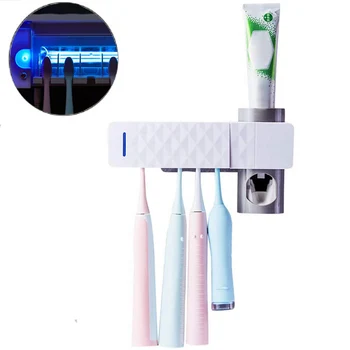 UV Light Antibacteria Toothbrush Holder Wall Mount Automatic Toothpaste Dispenser with Toothbrush Holder Sterilizer
UV Light Antibacteria Toothbrush Holder Wall Mount Automatic Toothpaste Dispenser with Toothbrush Holder Sterilizer