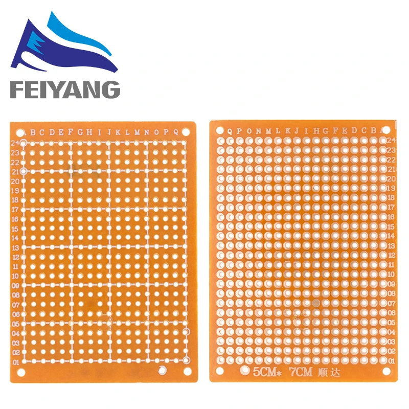 10 шт. 5*7 PCB 5x7 5 см 7 DIY Прототип бумаги универсальная плата желтая | Электронные