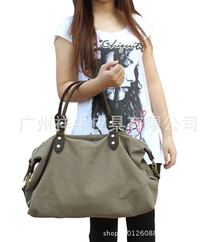Retro Nostalgic Hot Selling Canvas with Cowhide Large Bag Shoulder Bag/ Hand Bag WOMEN'S Bag Dumplings Type Trend Wealthy Bag
Retro Nostalgic Hot Selling Canvas with Cowhide Large Bag Shoulder Bag/ Hand Bag WOMEN'S Bag Dumplings Type Trend Wealthy Bag