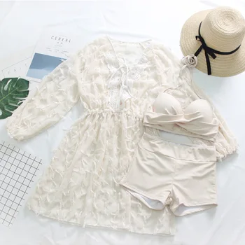 2020 Women Push Up Bikini Set High Waist Bathing Suit with Cover Up Swimwear Summer Sexy Swimming Beachwear Biquinis Swimsuit 
2020 Women Push Up Bikini Set High Waist Bathing Suit with Cover Up Swimwear Summer Sexy Swimming Beachwear Biquinis Swimsuit