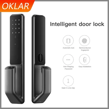 OKLAR Fingerprint door lock For Xiaomi Mihome APP security visible smart digital password NFC automatic electronic lock
OKLAR Fingerprint door lock For Xiaomi Mihome APP security visible smart digital password NFC automatic electronic lock