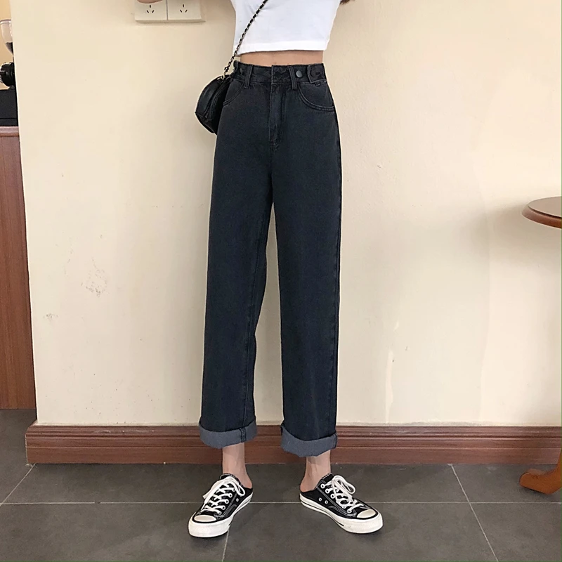 ZOSOL 2020 New Style Jeans Women's Loose Straight Black High-waisted Slimming Wide-Leg pants
ZOSOL 2020 New Style Jeans Women's Loose Straight Black High-waisted Slimming Wide-Leg pants