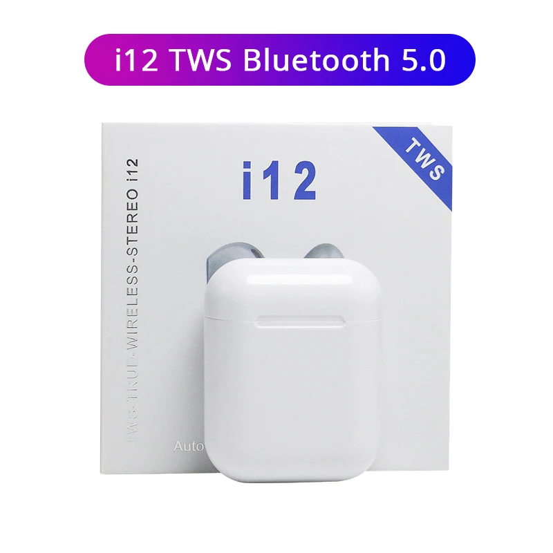 New i12 TWS Wireless Bluetooth 5.0 Earphone Sports Sweatproof Headphone Touch Portable Earbuds with Mic PK i10 tws i30 i60 i80
New i12 TWS Wireless Bluetooth 5.0 Earphone Sports Sweatproof Headphone Touch Portable Earbuds with Mic PK i10 tws i30 i60 i80