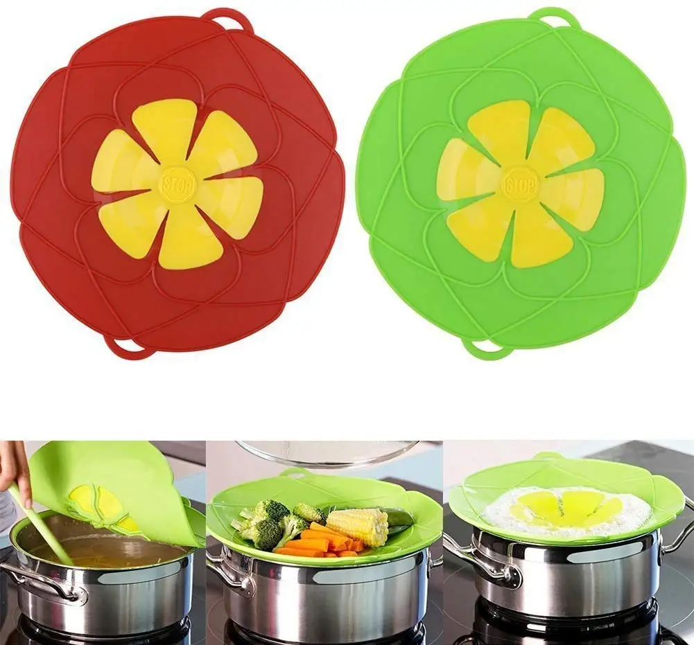 2-Packs Spill Stopper Lid Cover Boil Over Safeguard,Silicone Spill Stopper Pot Pan Lid Multi-Function Kitchen Tool
2-Packs Spill Stopper Lid Cover Boil Over Safeguard,Silicone Spill Stopper Pot Pan Lid Multi-Function Kitchen Tool