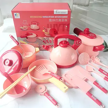 16pcs Kids Children Mini Kitchen Simulation Pots Pans Spoons Knives Cookware Playset Cooking Pretend Role Cooking Play Toy Kit
16pcs Kids Children Mini Kitchen Simulation Pots Pans Spoons Knives Cookware Playset Cooking Pretend Role Cooking Play Toy Kit