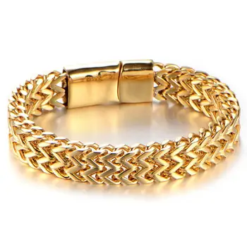 High Polished Dubai Gold Color Link Chain Bracelet For Men Stainless Steel Jewelry 12mm Hand Chain Accessories Birthday Gifts 
High Polished Dubai Gold Color Link Chain Bracelet For Men Stainless Steel Jewelry 12mm Hand Chain Accessories Birthday Gifts