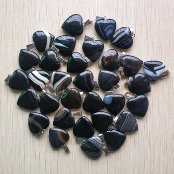 Wholesale 36pcs/lot Fashion Good Quality Black Stripe Onyx Heart Shape Pendants For Jewelry Making 20mm Natural Stone Pendants
Wholesale 36pcs/lot Fashion Good Quality Black Stripe Onyx Heart Shape Pendants For Jewelry Making 20mm Natural Stone Pendants