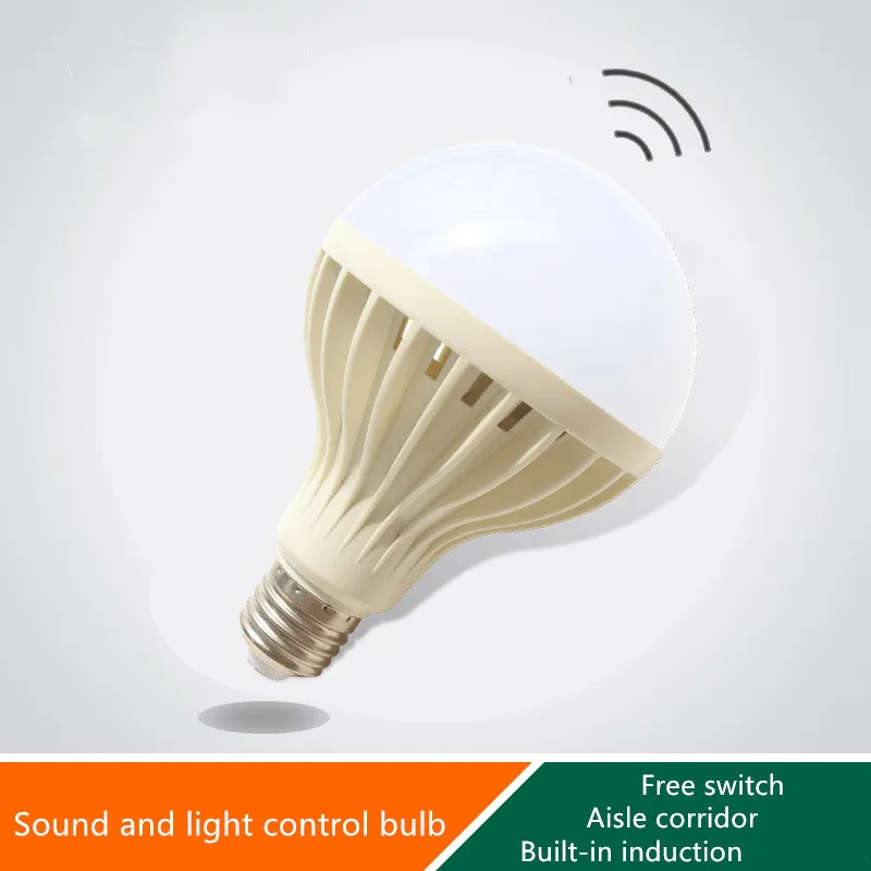 Led sound and light control bulbs Aisle corridor energy saving lamps Sound control lights Ball type voice control lights E27 B22
Led sound and light control bulbs Aisle corridor energy saving lamps Sound control lights Ball type voice control lights E27 B22