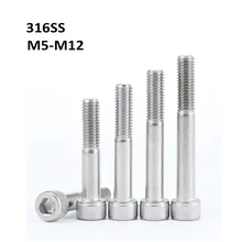 316 Stainless Steel Hex Hexagon Socket Cap Head Screws Partially Threaded Allen Bolts Half Tooth Screw M5 M6 M8 M10 M12
316 Stainless Steel Hex Hexagon Socket Cap Head Screws Partially Threaded Allen Bolts Half Tooth Screw M5 M6 M8 M10 M12