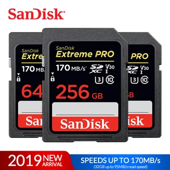 

SanDisk Memory Card Extreme Pro SDHC/SDXC SD Card 32GB 64GB 128GB 256GB C10 U3 V30 UHS-I cartao de memoria Flash Card for Camera