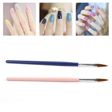 1 pièces/ensemble UV Gel Nail Art brosse vernis peinture stylo Kit pour Salon manucure bricolage Spin brosse maquillage outil(China)