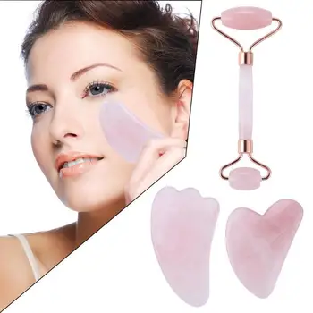 1set Quartz Face Massage Roller Natural Jade Scraper Plate Double Head Health Care Thin Face Anti Wrinkle Removal Massage Roller 
1set Quartz Face Massage Roller Natural Jade Scraper Plate Double Head Health Care Thin Face Anti Wrinkle Removal Massage Roller