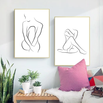 Nude Woman Sketch Abstract Canvas Posters and Prints Modern Nude Line Drawing Painting Black White Minimalist Picture Home Decor 
Nude Woman Sketch Abstract Canvas Posters and Prints Modern Nude Line Drawing Painting Black White Minimalist Picture Home Decor