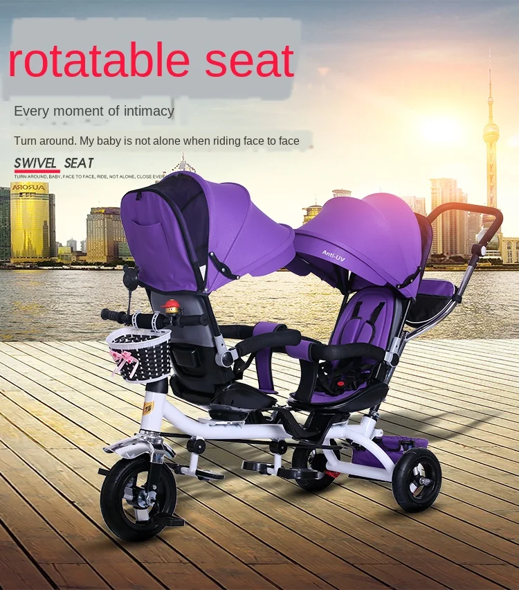triciclo infantil The Children Tricycle Twin Baby Cart Double Bicycle Light Baby Stroller 3 Wheel Tricycle Baby Bike triciclo infantil The Children Tricycle Twin Baby Cart Double Bicycle Light Baby Stroller 3 Wheel Tricycle Baby Bike