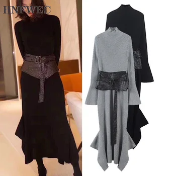 2020 New Spring Solid Color Turtleneck Flare Sleeve Dress Women Korea Temperament Irregular Dress Give Away Belt Tide V480
2020 New Spring Solid Color Turtleneck Flare Sleeve Dress Women Korea Temperament Irregular Dress Give Away Belt Tide V480