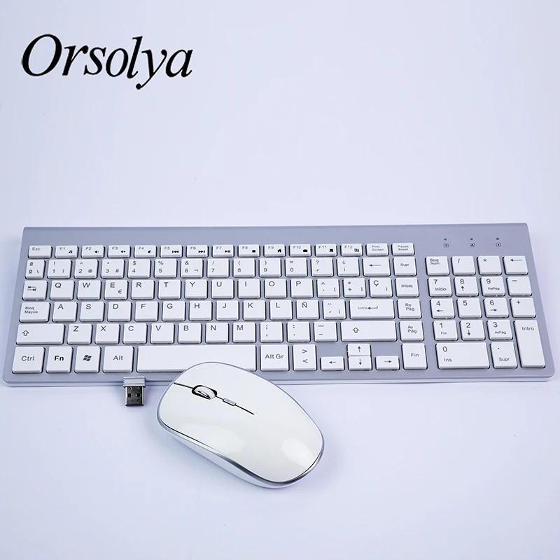 2.4G Wireless Keyboard and Mouse Combo Orsolya Compact full-size keyboard and 2400dpi optical mouse Low noise,English,Spanish,German,Japanese,French,silver&white
2.4G Wireless Keyboard and Mouse Combo Orsolya Compact full-size keyboard and 2400dpi optical mouse Low noise,English,Spanish,German,Japanese,French,silver&white