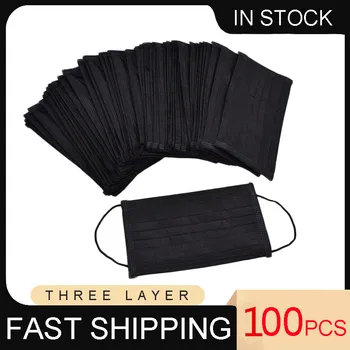 3 layer Disposable Fast delivery mask Black Non Woven Anti Dust Earloops Face Mouth Masks
3 layer Disposable Fast delivery mask Black Non Woven Anti Dust Earloops Face Mouth Masks