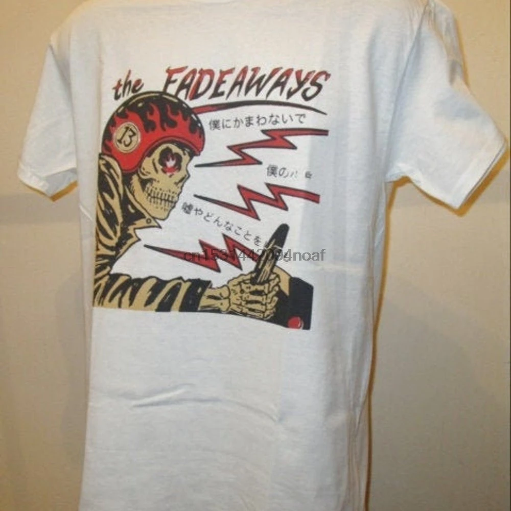 Футболка The Fadeaways Racing Skeleton графическая футболка для музыки гаража панк-рок-группы