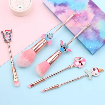 

5Pcs Cartoon Stitch Makeup Brushes Set Blusher Concealer Eyeliner Brush Cosmetic Beauty Powder Foundation Eyeshadow Blending Kit