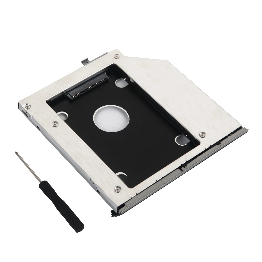 

with Bezel Front Cover Faceplate + Bracket 2nd SATA 3.0 2.5" Hard Drive HDD SSD Optical Caddy for HP EliteBook 2560P 2570p