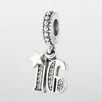 Free Shipping Authentic 925 Sterling Silver 16th Celebration Dangle Charm Fit Pandora Bracelet/Necklace For Women DIY Jewelry
Free Shipping Authentic 925 Sterling Silver 16th Celebration Dangle Charm Fit Pandora Bracelet/Necklace For Women DIY Jewelry