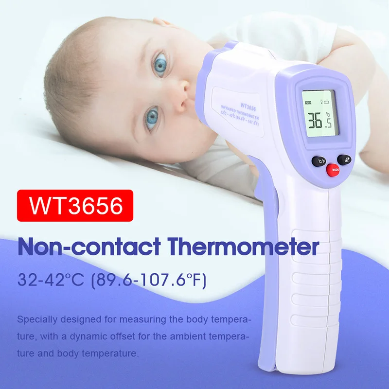 Forehead gun non-contact infrared electronic thermometer liquid crystal display body temperature gun forehead thermometer home
Forehead gun non-contact infrared electronic thermometer liquid crystal display body temperature gun forehead thermometer home