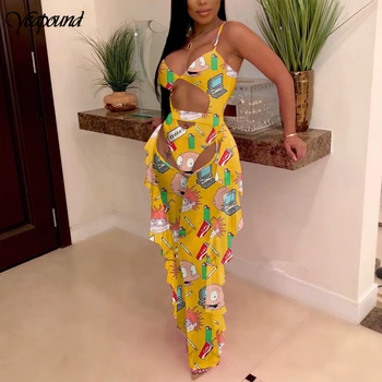 Hot New Two Color Cartoon Print See-through Mesh Slim Two-piece Set Women Sleeveless Bodysuit High Waist Leggings Set
Hot New Two Color Cartoon Print See-through Mesh Slim Two-piece Set Women Sleeveless Bodysuit High Waist Leggings Set